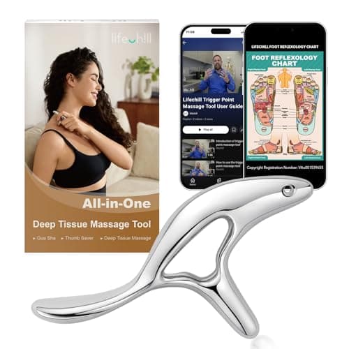 Lifechill Trigger Point Massage Tool for Deep Tissue & Gua Sha (Silver) $10.99 + Free Shipping w/ Prime or on $35+