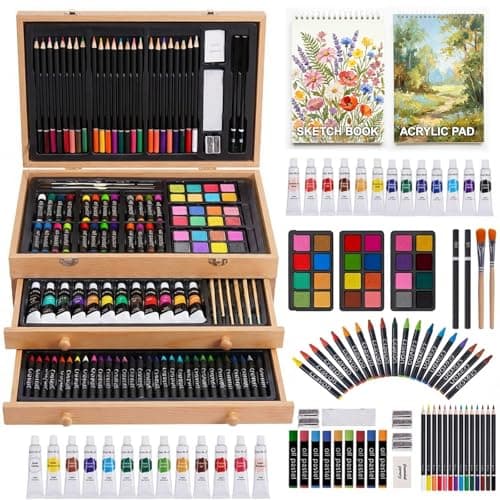 175-Pack Deluxe Wooden Art Set...Artist, Adults, Teens and Kids
