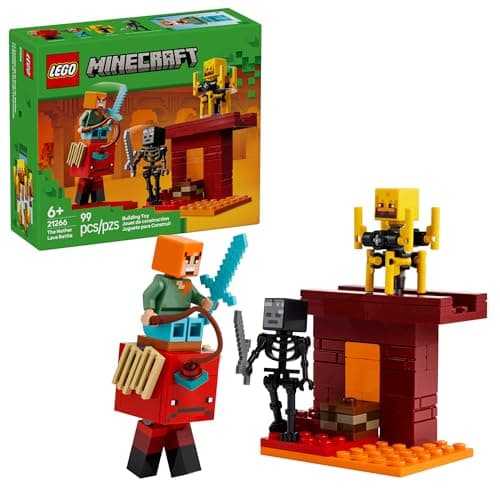[AC] $6.64 | 99-Piece LEGO Minecraft: Minifig-scale - The Nether Lava Battle (21266, 2025) at Amazon