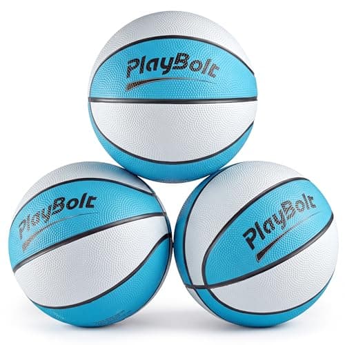 PlayBolt 7-Inch Pool Basketballs (3 Pack) - Waterproof Water Toy Balls - Size 3 Floating Water Basketball for Pool Hoop, Swimming Pool Party Games, Kids & Adults