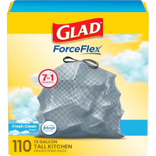 Glad ForceFlex Trash Bags 110-Count Just $18 Shipped on Amazon