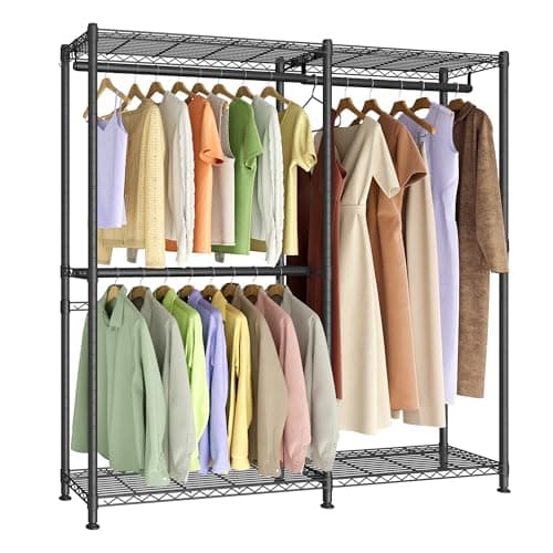 SONGMICS Clothing Rack, Heavy-...loset, Cloud White ULGR427BH01