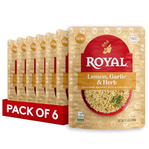 Royal Lemon, Garlic, and Herb Basmati Rice and Chickpeas 8.5-oz. Pouch 6-Pack for $9.52 via Sub & Save + free shipping w/ Prime