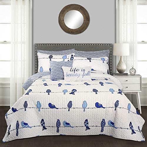 Lush Decor Rowley Birds Quilt ...l, & Playful Floral Bird Print
