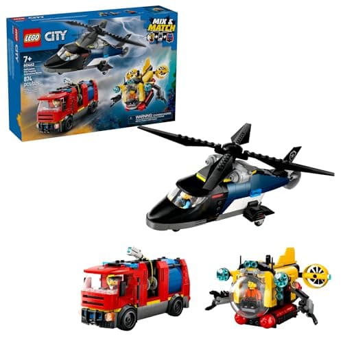 874-Piece LEGO City Helicopter, Fire Truck & Submarine Building Set $47.99 + Free Shipping