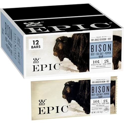 EPIC Protein Bars, Bison Beef ... Paleo Friendly, 1.3 oz, 12 ct