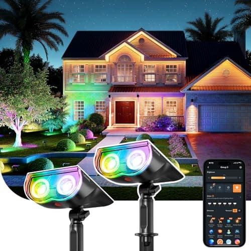(prtime) 2-Pack Linkind Store Smart Outdoor Solar Spot Lights $15 + Free S/H