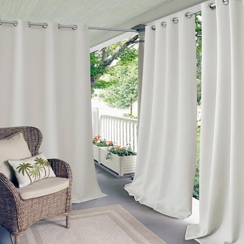 Threadmade Connor Solid Indoor...w Curtain, White - 52"W x 84"L