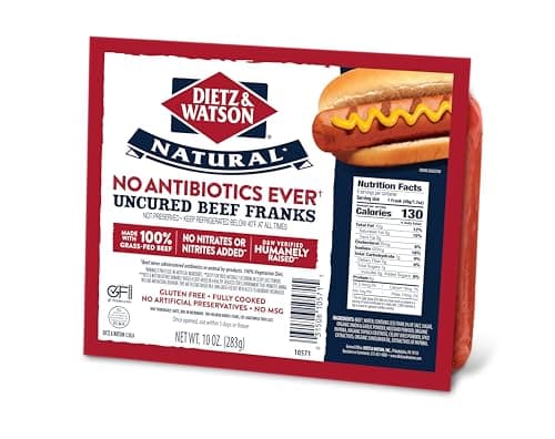 Dietz & Watson, Uncured Beef Franks, 10 oz