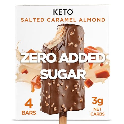 KETO PINT Zero Sugar Added Sal...ond Ice Cream Bars Keto, 11 FZ