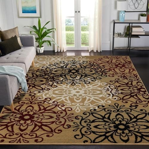 Superior Indoor Area Rug, Jute...eigh Collection, 5' x 8', Gold