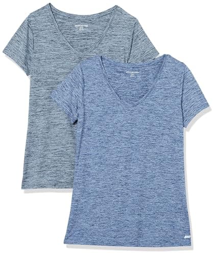 Amazon Essentials Women's Acti...Heather/Navy Heather, XX-Large