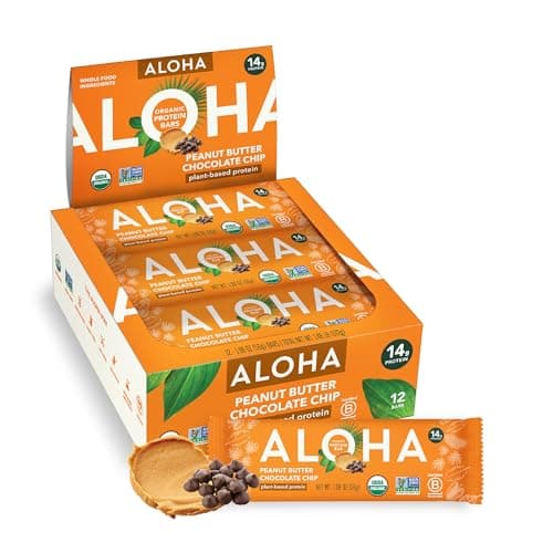12-Count 1.98-Oz ALOHA Organic Plant-Based Protein Bars (Peanut Butter Chocolate Chip) $20.38 w/ S&S + Free Shipping w/ Prime or on $35+