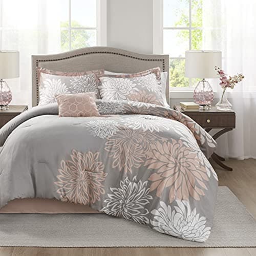 Comfort Spaces Enya Comforter ...n x 90 in), Blush/Grey 5 Piece