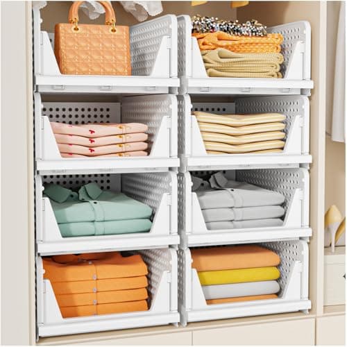 [AC] $32.99* | 5-Pack SNSLXH Stackable Multifunctional & Foldable Closet Storage Basket at Amazon