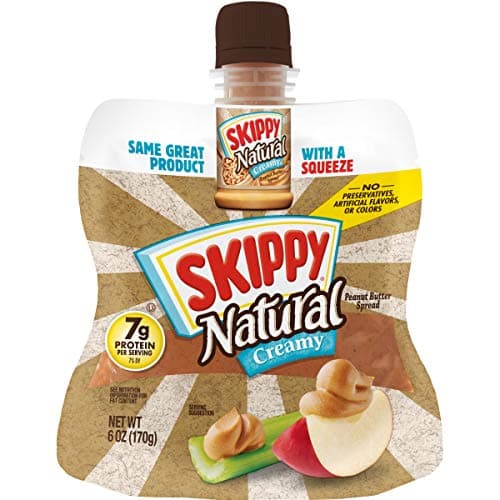 SKIPPY Squeeze Natural Creamy Peanut Butter, 6 Ounce