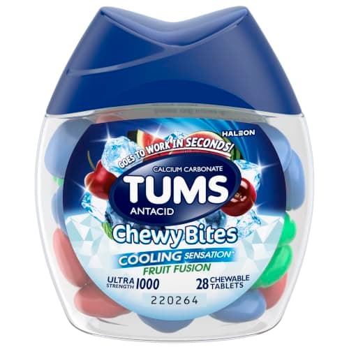 [SnS, AC] $2.73 | 28-Count TUMS Chewy Bites Fast Cooling Sensation Antacid (Fruit Fusion) at Amazon
