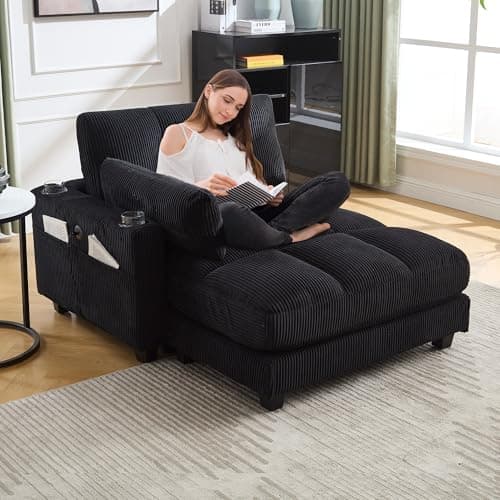 Oversized Lounge Chaise Conver...Bedroom Reading Home Apartment