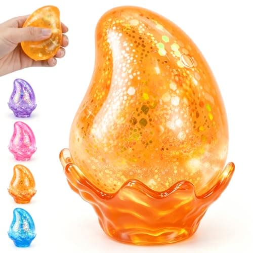 Drop Squishy Stress Balls,Raindrop Squishy Cube Squishies Anxiety Stress Relief Ice Squishy Malt Balls,Soft Sensory Calming Toys for Kids Teens, Party Favors & Classroom Prizes for Kids - Orange