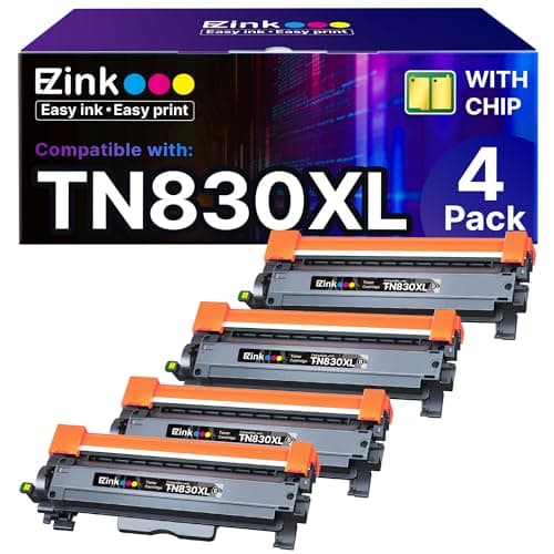 E-Z Ink Compatible TN830XL Ton...5W Printer (4 x TN830XL Toner)