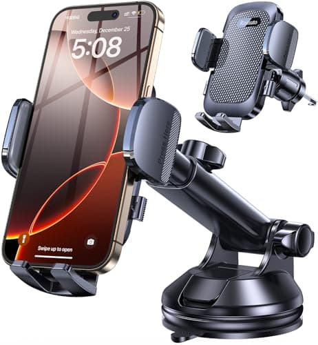 Romuto Phone Holders for Your Car Phone Holder Mount【Super Suction】Cell Phone Holder for Car Accessories for Women Men【360° Adjustable】Suction Phone Mount for Car, Window, Bathroom for iPhone Samsung