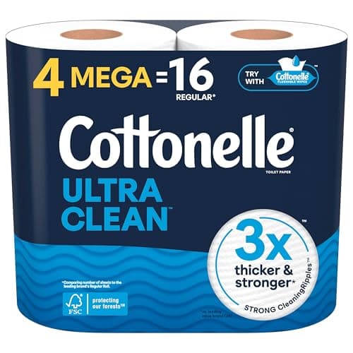 Cottonelle Ultra Clean Toilet ...ular Rolls, Packaging May Vary