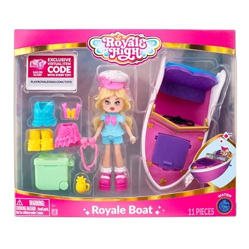 Royale High Royale Boat Playset w/ 3" Doll & 9 Mix & Match Fashions $4.42 + Free Shipping w/ Prime or on $35+