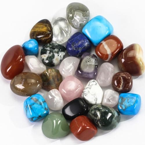 Assorted Natural Crystals Bulk, Polished Colorful Healing Crystal Stone Set, Colored Rocks Large Gemstones Vase Filler Landscape Bottom Decoration, Irregular Mixed Quartz Chips for Reiki Meditation
