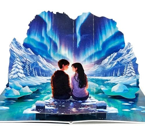 CUTPOPUP Anniversary Card Pop Up, 3D Greeting Couple Love Gift for Her, Wife, Girfriend, Daughter (Aurora Love) LO199US1520