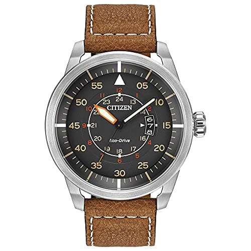 Citizen Eco-Drive Avion 45mm 3-Hand Date Watch w/ Leather Strap $166.95 + Free S&H