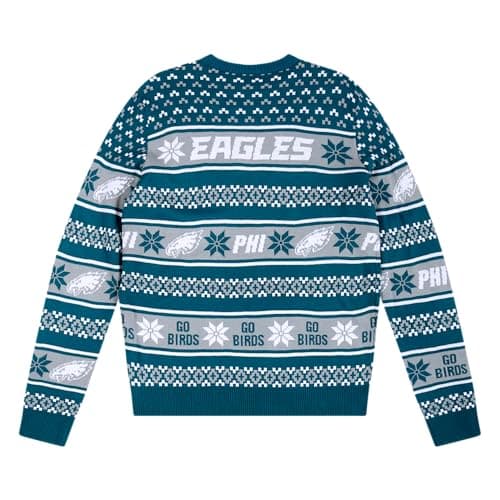 FOCO Philadelphia Eagles NFL Big Logo Ugly Sweater - Large