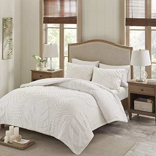 Madison Park Tufted Chenille C...alm Leaf Off White (MP10-6221)