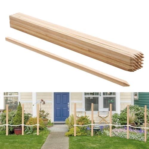 VEVOR Wooden Garden Stakes, 25... Backyard Boundaries Baselines