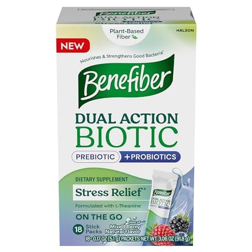 Benefiber Dual Action Biotic P...s Relief, 18 Count Stick Packs