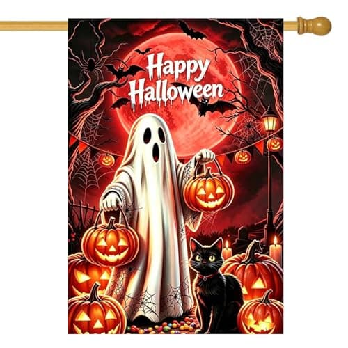 Large Halloween Garden Flags for Outside 28 x 40 Double Sided