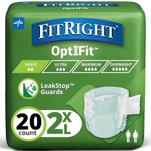 FitRight Adult Incontinence Br...ncy, 2XL, 60" to 70", 20 Count