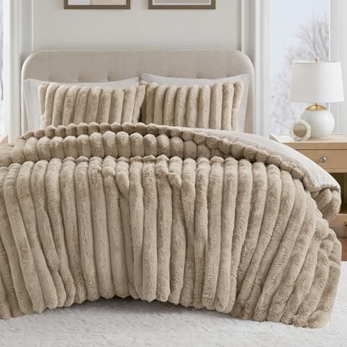 Madison Park Queen Comforter S...ine, Full/Queen, Taupe 3 Piece