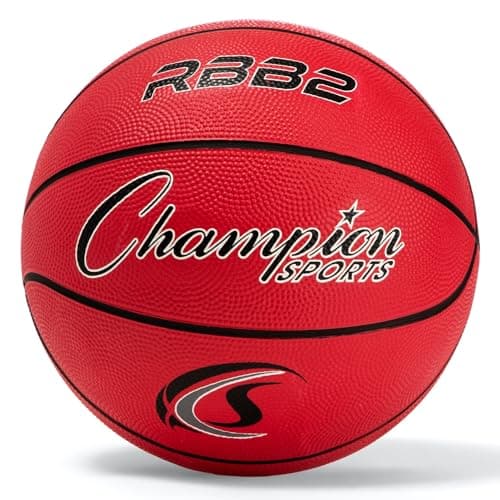 Champion Sports Rubber Junior ...ucation Supplies (Size 5, Red)