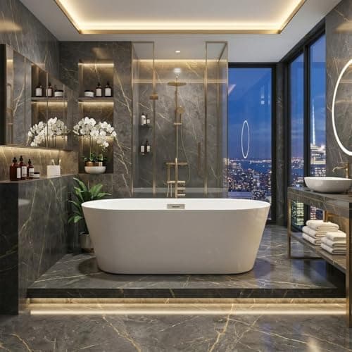 Freestanding Bathtub 67 inch E...ome Spa or Bathroom Relaxation