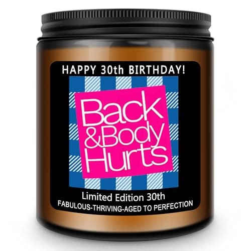 Homsolver 30th Birthday Decorations Gift for Her Him, Happy 30th Birthday Candle Gifts for Women Men, Funny 30 Years Old Ideas- Lavender Scented Candles