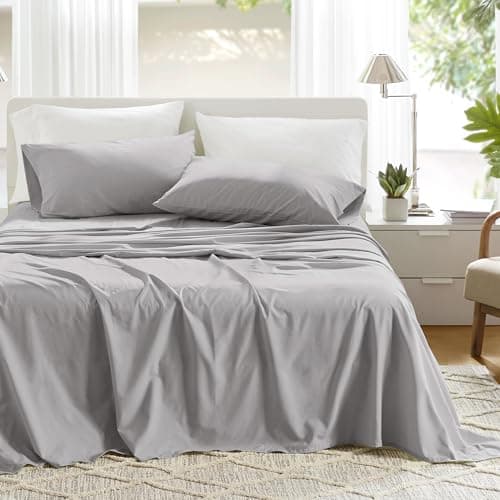 Comfort Spaces 100% Cotton She...Pillow Case, Twin Grey 3 Piece