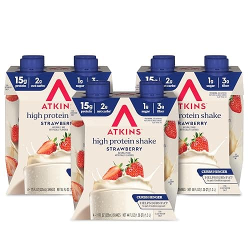 [SnS, AC] $12.62 | 12-Pack 11-Oz Atkins Deliciously Filling Protein Shake (Strawberry) at Amazon
