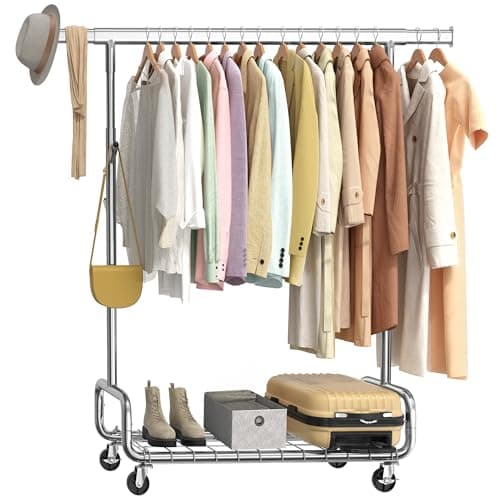 Songmics Heavy-Duty Rolling Clothes Rack for $48 + free shipping