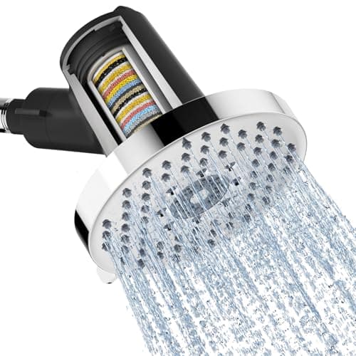 SR SUN RISE 5.5" Filtered Shower Head w/ 20-Stage Filter, 6 Spray Modes & High Pressure (Chrome) $7.99 + Free Shipping w/ Prime or on $35+