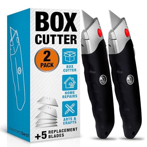 INTERNET'S BEST Premium Utilit... 2 Razor Knives & Extra Blades