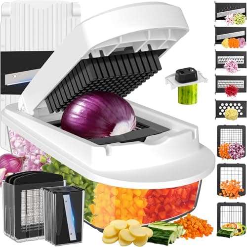 ukeetap 8-Blade All-in-One Vegetable Chopper & Mandoline Slicer (White) $9.99 + Free Shipping w/ Prime or on $35+