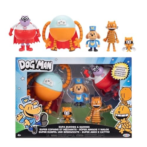 Dog Man 2.5 Inch Scale Supa Bu... Wave 4, Includes 5 Characters