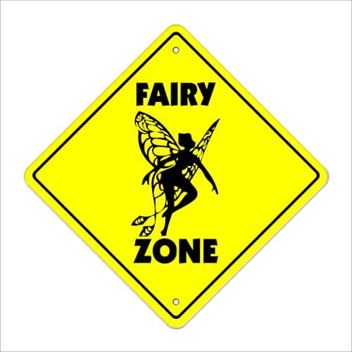 Fairy Crossing Sign Zone Xing ...nker Bell Tales Nursery Rhymes