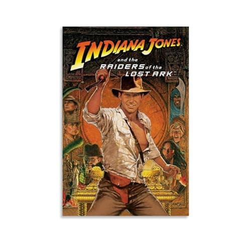 Shuei Indiana Jones Raiders of The Lost Ark Movie Poster for Bedroom Aesthetic Canvas Art Wall Decor 12x18inch(30x45cm)