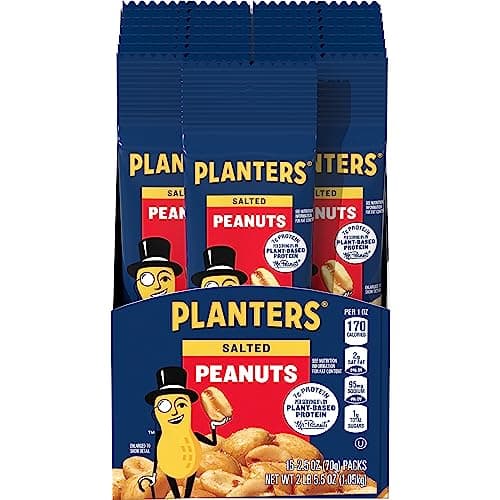 15-Pack 2.5-Oz Planters Salted Peanuts (Salted) $7.50 w/ S&S + Free S&H w/ Prime or $25+